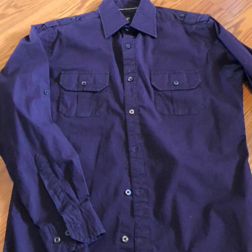 Plum casual button down